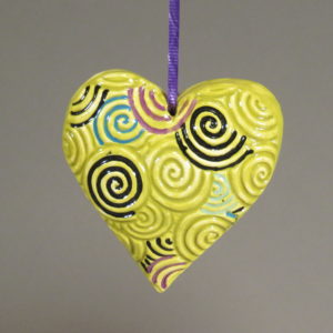 Chartreuse Spiral Heart