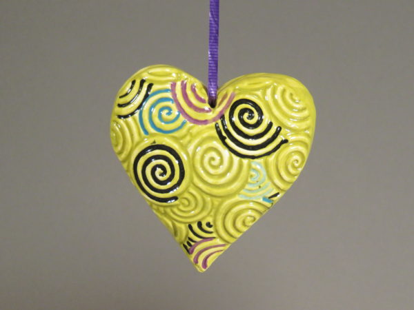 Chartreuse Spiral Heart