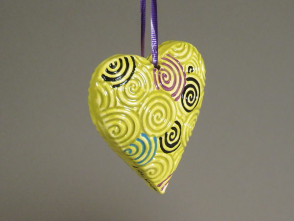 Chartreuse Spiral Heart - Image 2