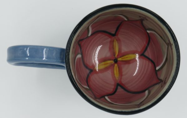 Medium, Pansy Blue, Burgundy and Grey Mug - Image 2